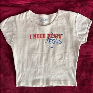 Beige Doja Cat Scarlet Tour Crop Top